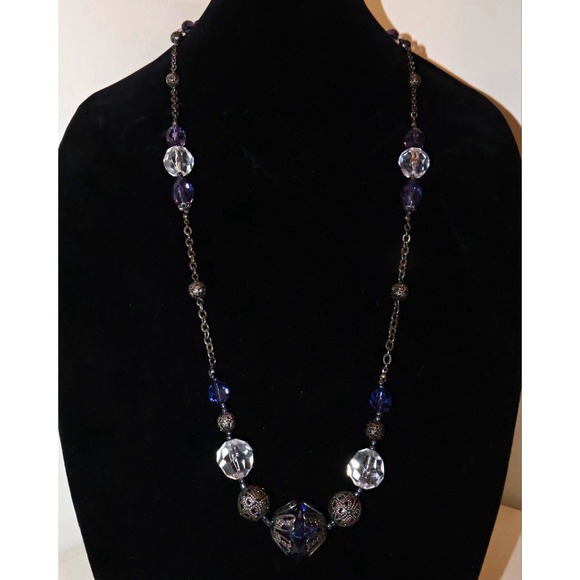 Avon Jewelry - Vintage signed Avon necklace from the Nina Ricci (NR) collection Silver Tone